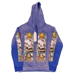 WHO DECIDES WAR Chalice Hooded Sweatshirt Blue - M
